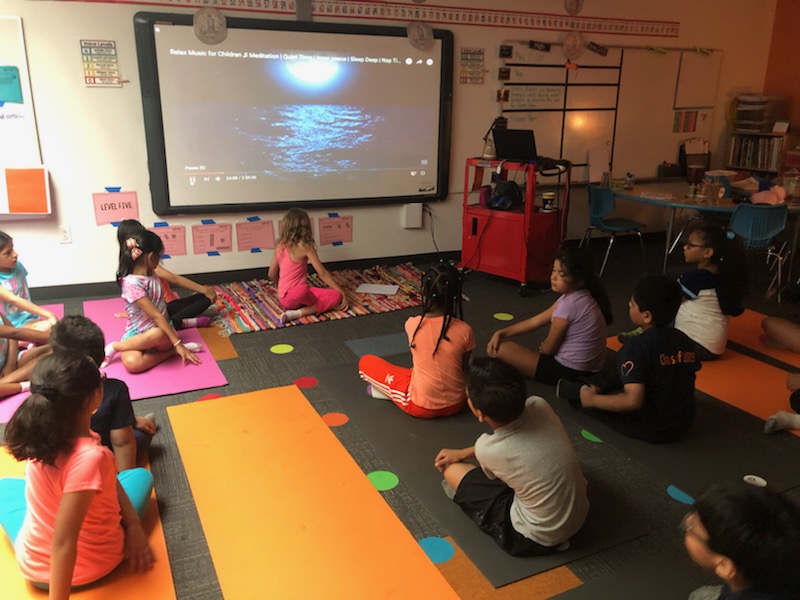 Example of the benefits of yoga for children in a class room setting