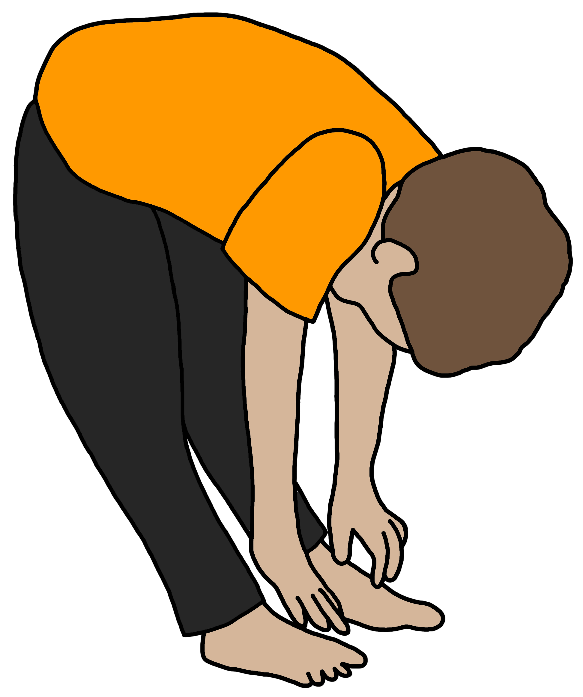 physical Benefit of yoga for children. Child in Forward Fold able to touch his toes